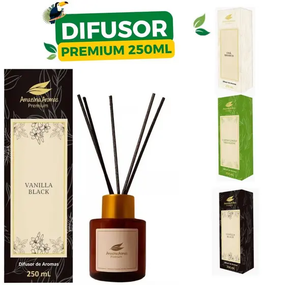 Aromatizador Difusor Premium 250ML Amazônia Aromas perfume de Ambiente