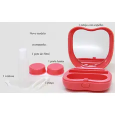Estojo case com Espelho para Lentes de Contato