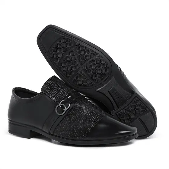 Sapato Social Masculino Preto Verniz Bico Quadrado