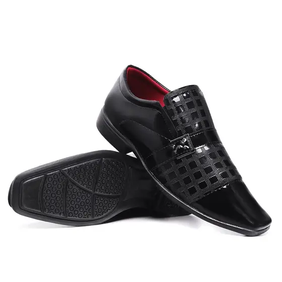 Sapato Social Masculino Verniz Preto Moda Evangélica