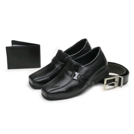 Sapato Social Masculino Moda Infantil Com Carteira Cinto