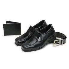 Sapato Social Masculino Moda Infantil Com Carteira Cinto