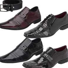 Kit 4 Pares Sapato Social Masculino Moda Evangélica Gospel Mega Oferta