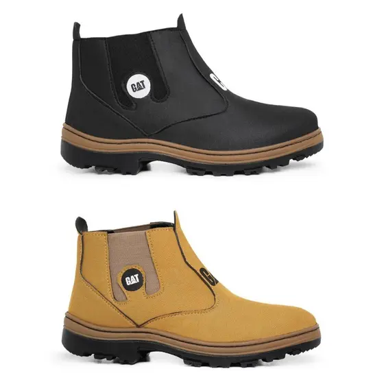 Kit 2 Pares Bota Botina Masculina Cano Curto Dia a Dia E Trabalho
