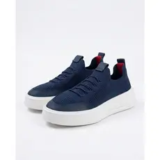 Tênis Masculino Sapato Esporte Fino Knit Casual Calce Elástico Sem Cadarço