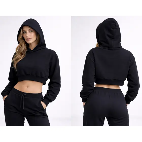 Blusa de Frio Cropped de Moleton Modalo Blogueirinha Moda Geek 2026 PROMOÇAO Tumbrl