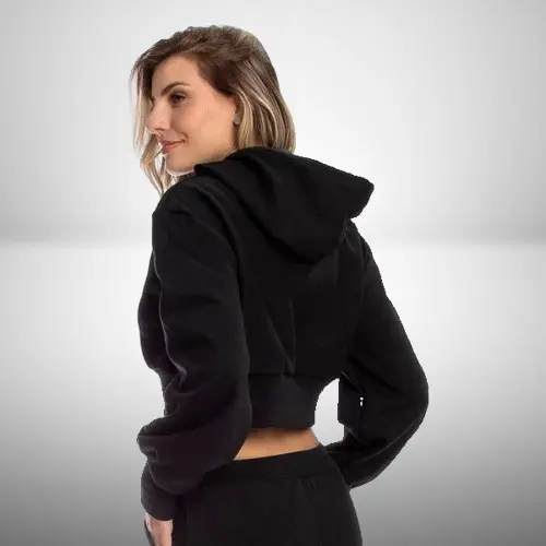 Casaco de Frio Blusa Cropped Modelo Blogueirinha Moda Inverno 2026 PROMOÇAO TOP