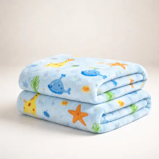 Kit 2 Manta Cobertor De Bebê Estampada 1,00 x 0,80m Para Berço Entrega Rápida