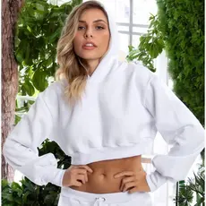 Cropped de Moletom Feminino para Cross e Exercícios