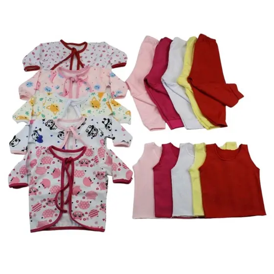 KIT 4 Conjunto Roupa De Bebe Atacado  Em Algodão Peça RN Menino e Menina