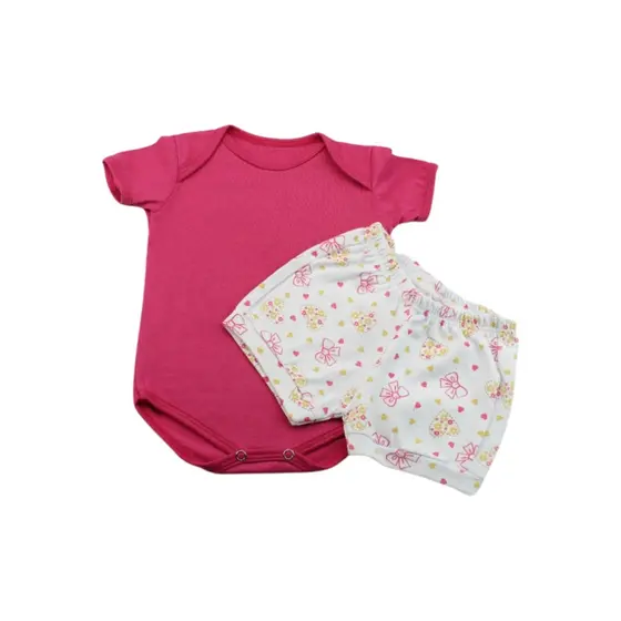 Conjunto Body + Short Tapa Fralda Bebê