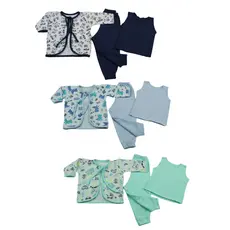 Kit 3 Conjunto Pagão Menino Menina Recém-Nascido