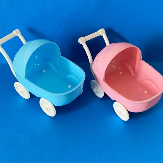 Kit Mini Carrinho de Bebê para Filhos de Bonecas e Decorações