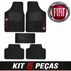 Tapete Borracha Fiat 5 peças Carro Automotivo Palio Uno Argo Siena Mobi Punto Toro Cronos Doblo