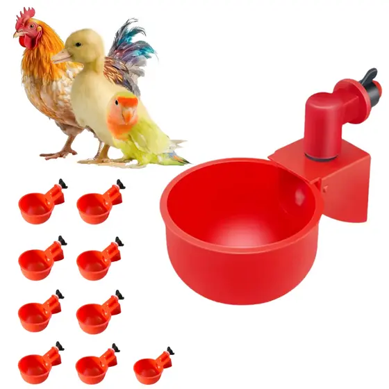 Kit 5 Bebedouros Para Frango Galinha Aves Enchimento Automático Codorna