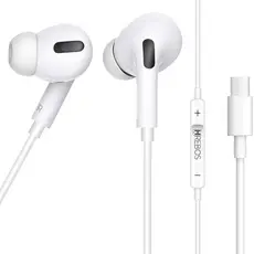 Fone de Ouvido In-ear USB-C Hrebos HS-359 com Microfone Branco