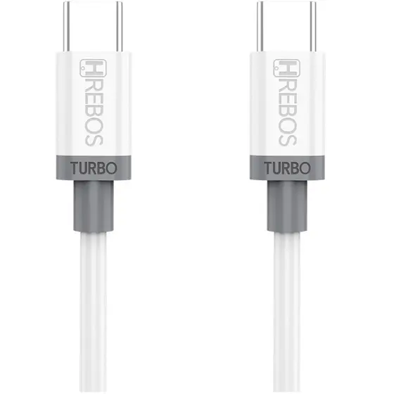 Cabo USB-C para USB-C Turbo 3.1A 3 Metros HREBOS CB-350C CB 350C