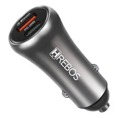 Carregador Veicular Turbo 20W Dual USB PD Sem Cabo Hrebos HS 395