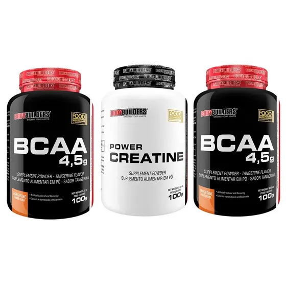 KIT 2x BCAA 4.5 100g + Power Creatina 100g - Bodybuilders