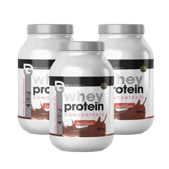 Kit Exclusivo 3x Whey Protein Concentrate 900g - DG Labs