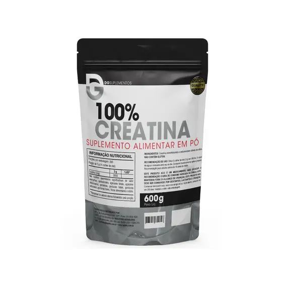 Creatina 100% Pura 600g - Creatina Monohidratada - DG Labs