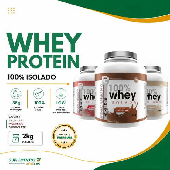 Whey Protein 100% Isolado 2kg - DG LABS
