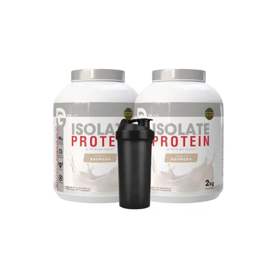 Kit 2x Iso Protein 2kg + Coqueteleira 600ml - Dg Labs