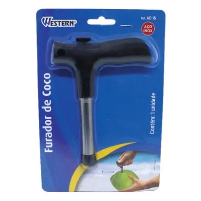 UTIL INOX - FURADOR / ABRIDOR DE COCO - 19,5 CM
