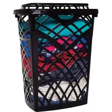 Cesto Telado Retangular C/ Tampa 60 Lts - Preto