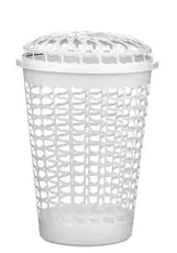 CESTO TELADO C/ TAMPA 30L BRANCO - 39 X 44 CM