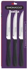 PRATIKA TREND - FACA CARNE C/ 03 PC CB PRETO