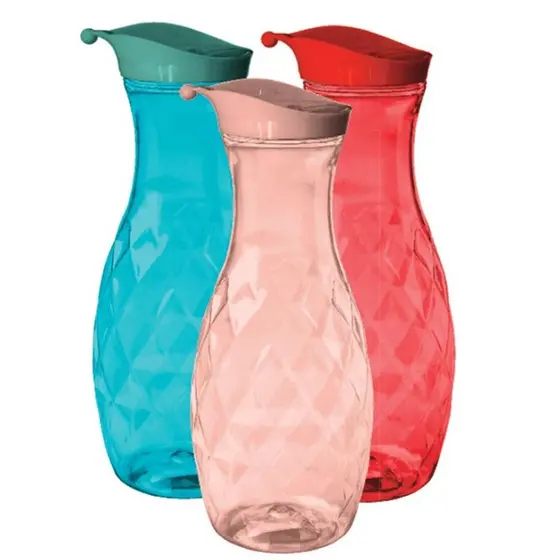 Garrafa Cristal 1200ml Color Sortida Ideal para Armazenamento de Bebidas e Uso Diário em Casa