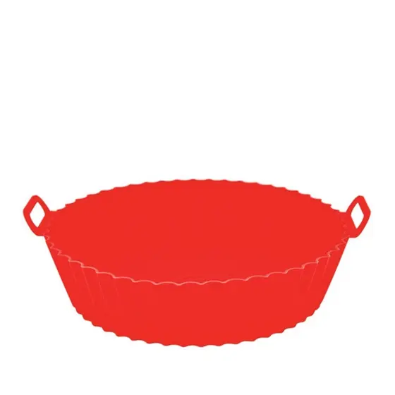 SILICONE - PANELA P/ AIR FRYER VERM. Ø20 X 6 CM