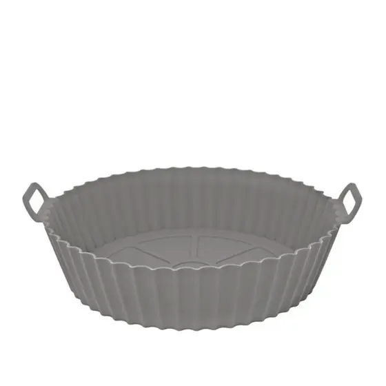 SILICONE - PANELA P/ AIR FRYER CINZA Ø20 X 6 CM