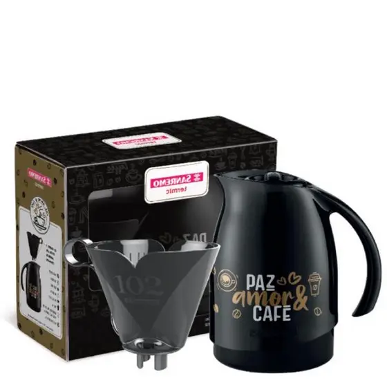 CJ BULE 700 ML + SUP P/ FILTRO DE CAFE 102 PRETO