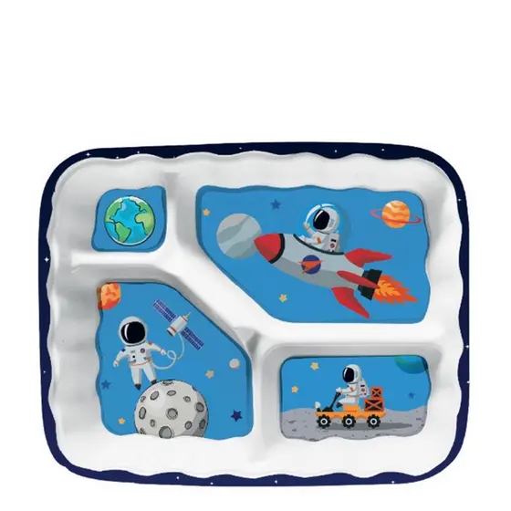 ECOKITCHEN - PRATO P/ REFEICAO INFANTIL C/ DIV ASTRONAUTA