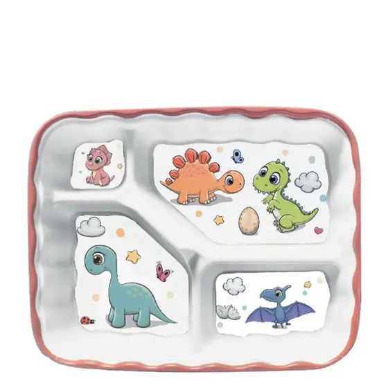 ECOKITCHEN - PRATO P/ REFEICAO INFANTIL C/ DIV DINO