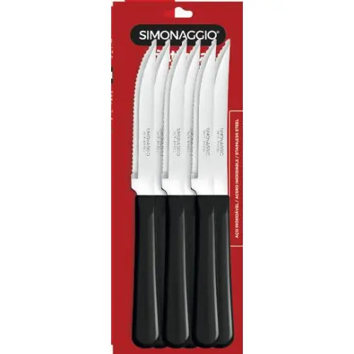 SINTONIA PRETO - FACA CARNE C/ 06 PC