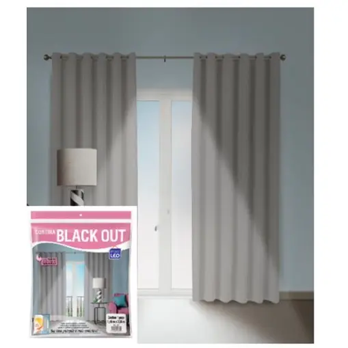 Cortina Black Out Pvc 1,4 X 2m - Cinza