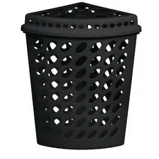 Cesto Telado Triangular C/ Tampa 43,7l Preto