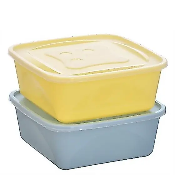 KIT 2 PÇS ORGANIZA 3LT QUADRADO NUDE