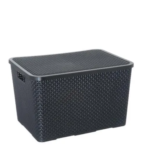 Caixa organizadora Rattan 07l Preto