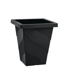 VASO QUADR COLUNA PRETO 13 LTS - 26X38X26 CMS
