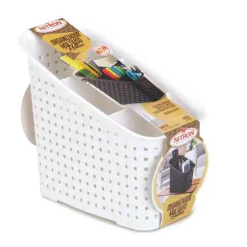 Organiza Multiuso Rattan Branco