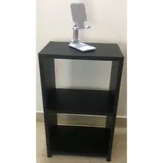 Mesa De Cabeceira Com Fundo Parcial  Para Quarto Sala Escritório Não Balança Preto Branco ou Cru