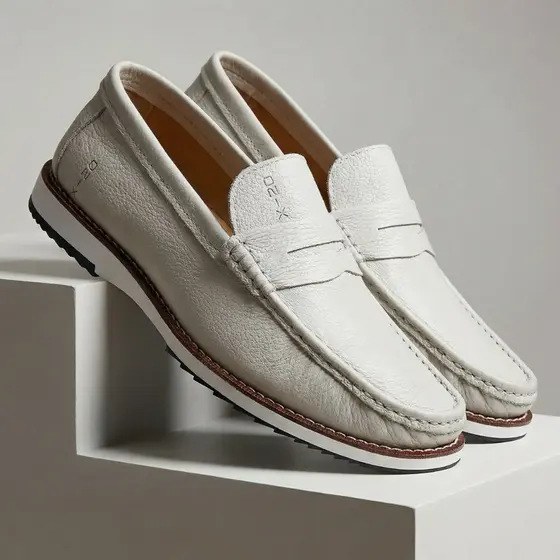 Sapato Mocassim Masculino De Couro Legitimo Casual Super Leve