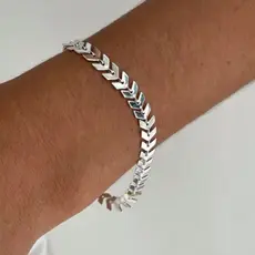 Pulseira Bracelete Legitima 925 Antialérgico Feminina Escama de Peixe