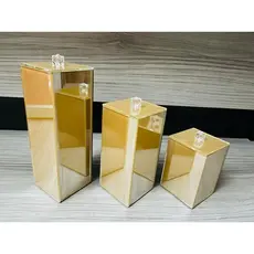 Kit Porta Escova De Dente Porta Algodão Porta Cotonete Vidro