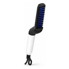 Chapinha Modelador Pente Elétrico Barba Cabelo Bivolt Alisa Prancha Escova Money