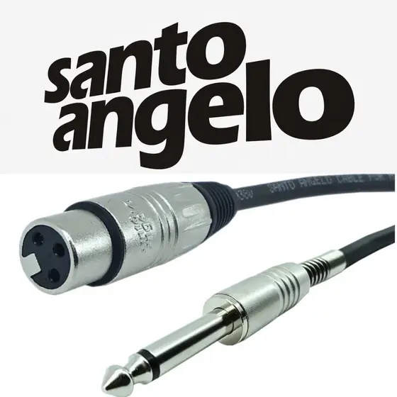 Cabo Para Microfone Santo Angelo P10 Xlr Fêmea